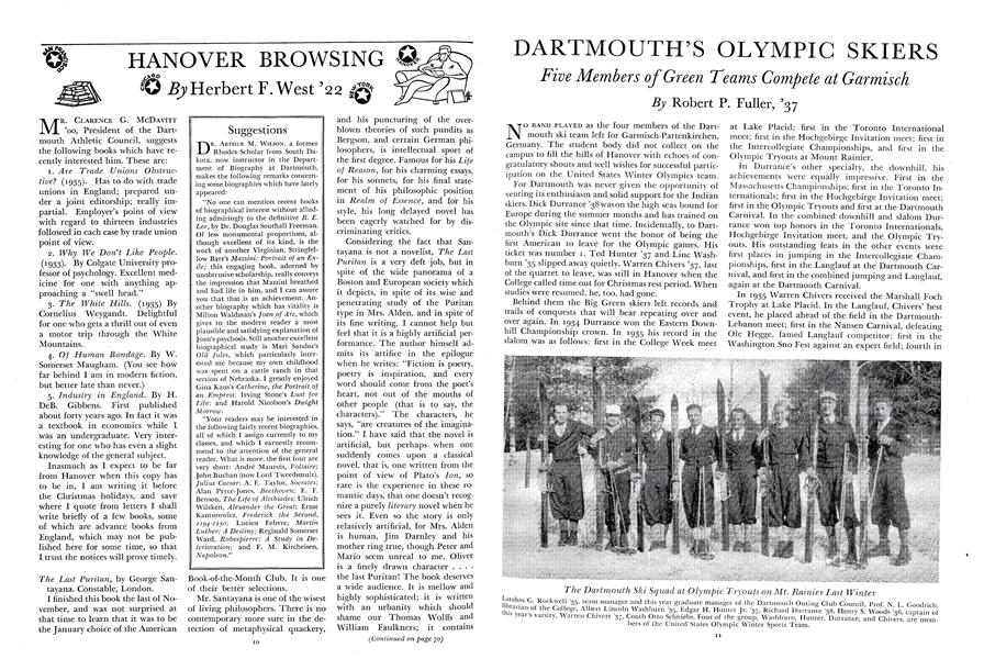 DARTMOUTH'S OLYMPIC SKIERS