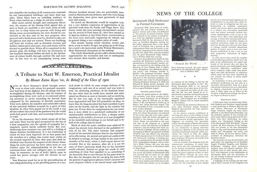 A Tribute to Natt W. Emerson, Practical Idealist