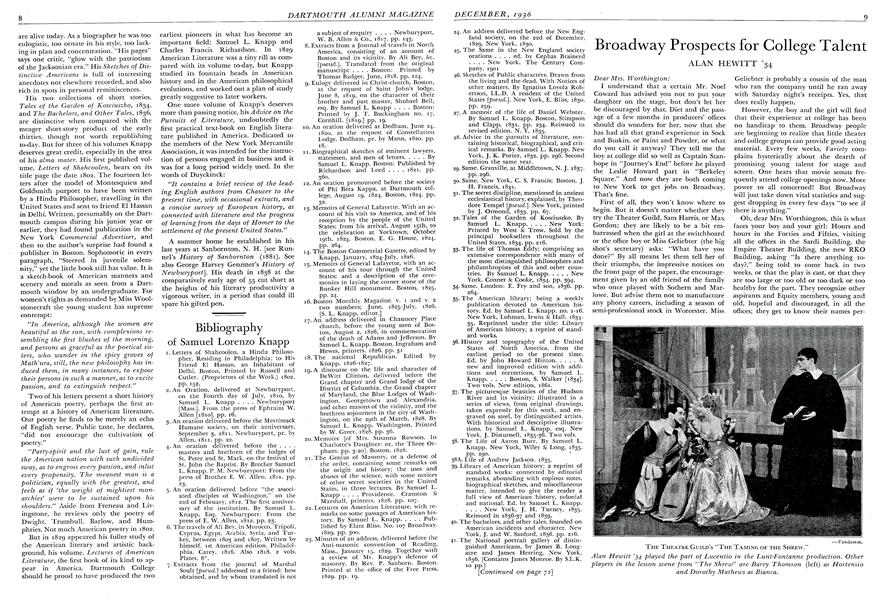 Broadway Prospects for College Talent
