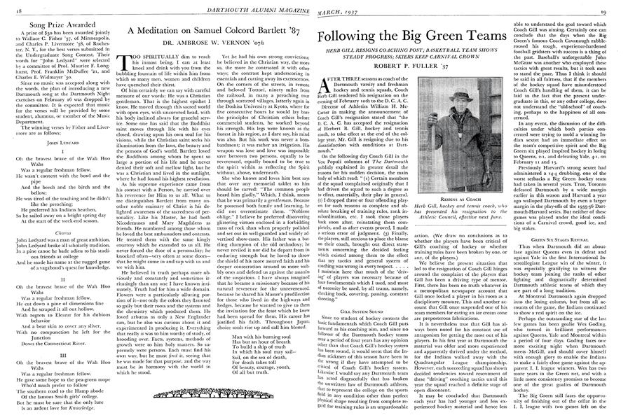 Following the Big Green Tearns