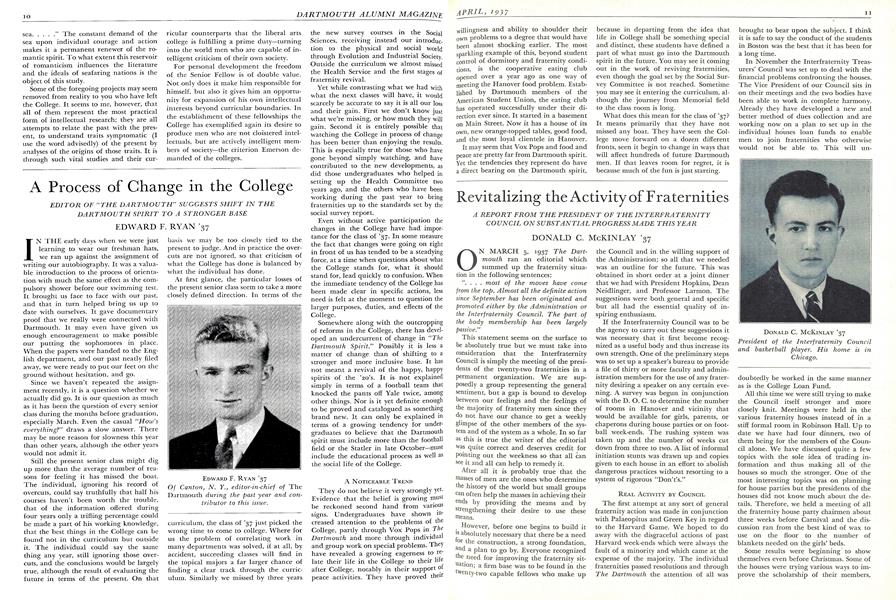 A Process of Change in the College