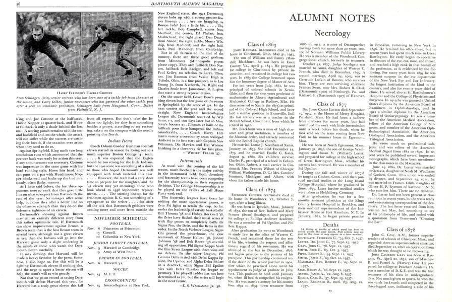 Deaths, Dartmouth Alumni Magazine