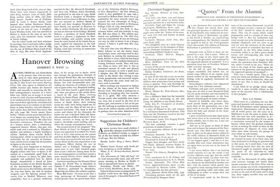 "Quotes" From the Alumni