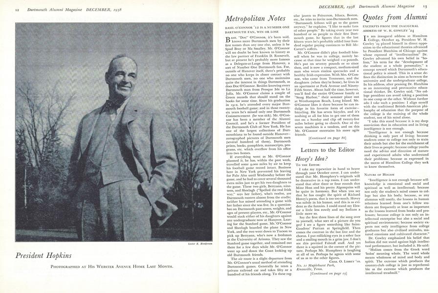 1938, Dartmouth Alumni Magazine