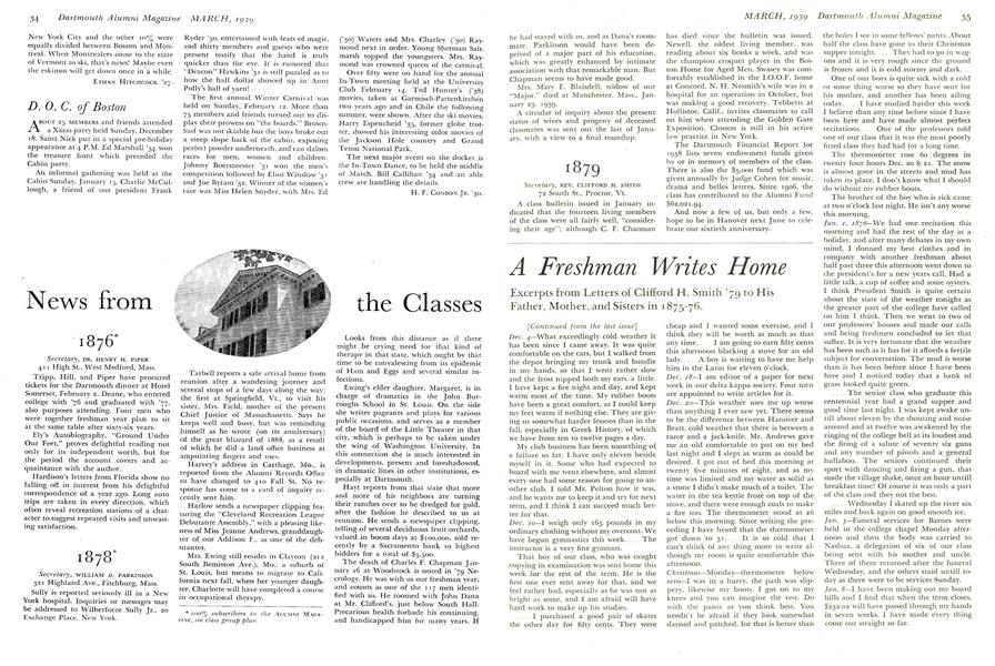 A Freshman Writes Home