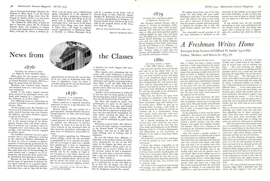 A Freshman Writes Home