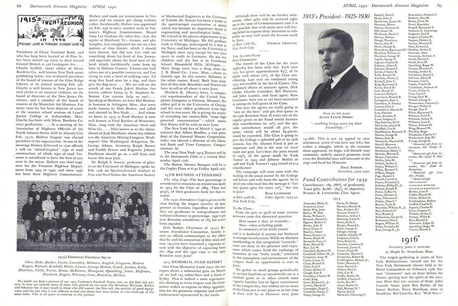 1915's President-1925-1930