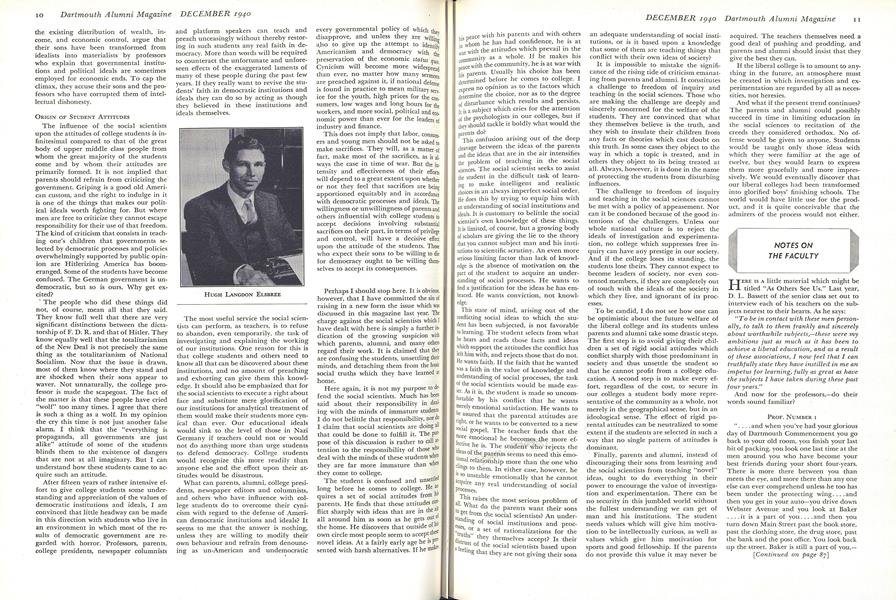 NOTES ON THE FACULTY