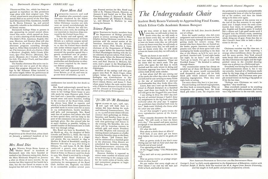 The Undergraduate Chair