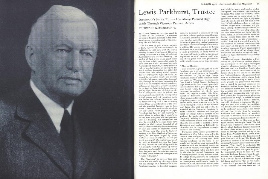 Lewis Parkhurst, Trustee