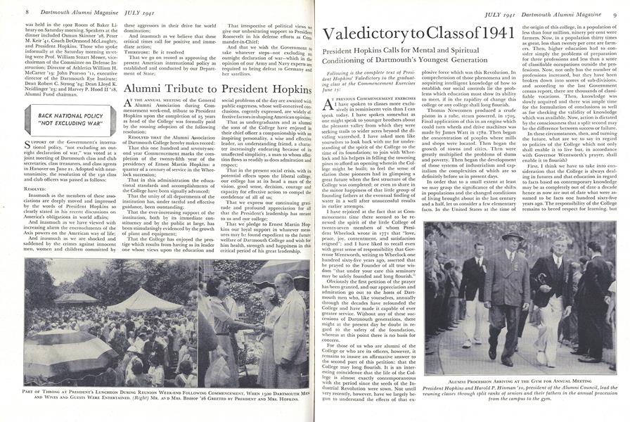 Alumni Tribute to President Hopkins