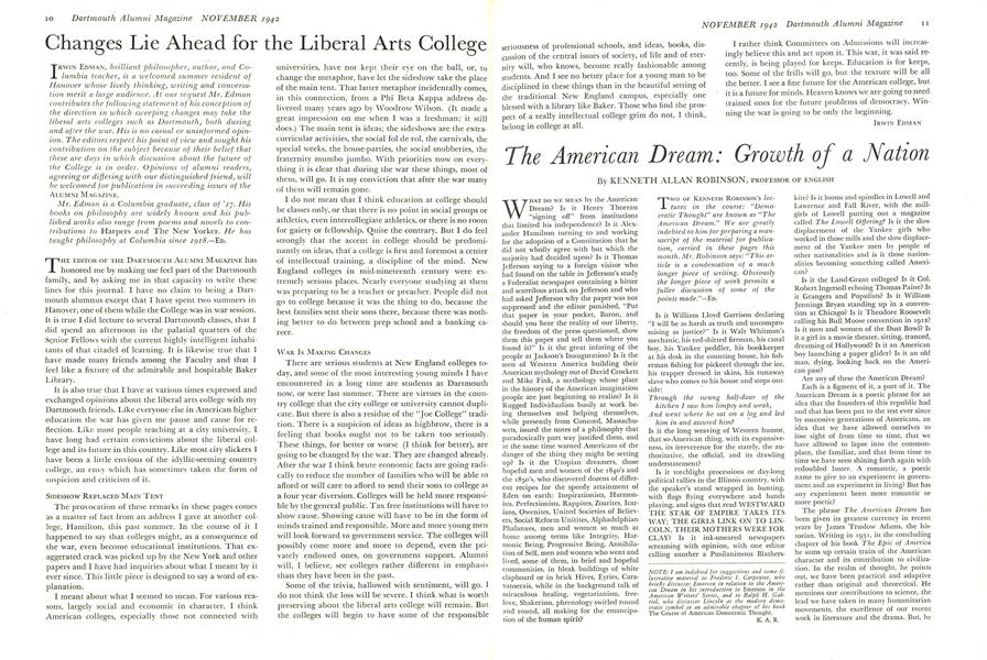 Changes Lie Ahead for the Liberal Arts College