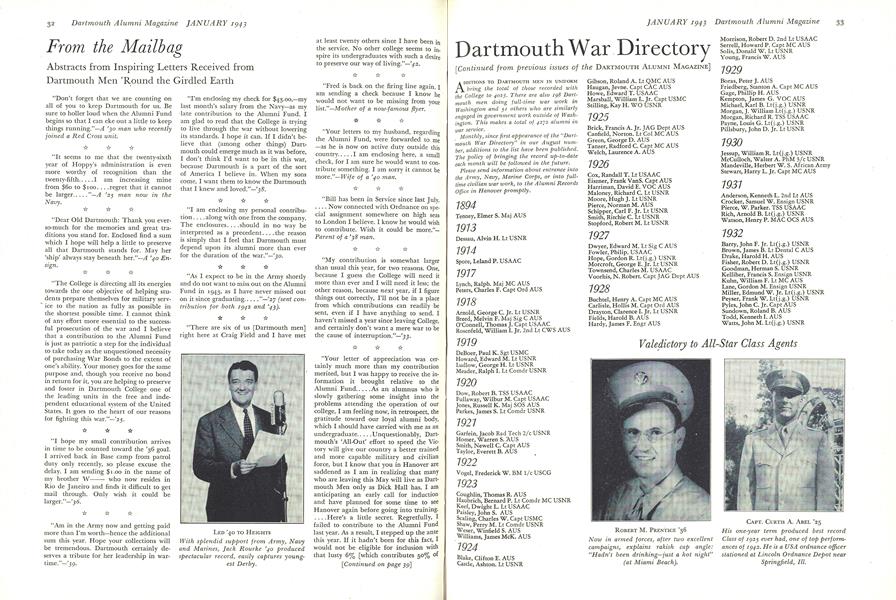 Dartmouth War Directory