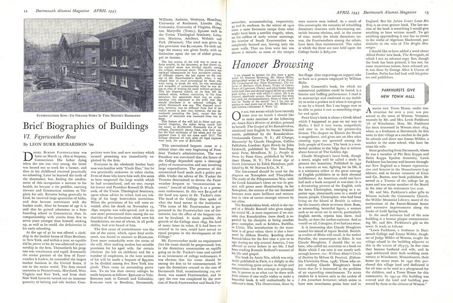 Brief Biographies of Buildings