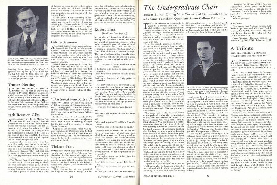 The Undergraduate Chair