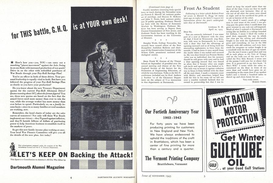 Frost As Student