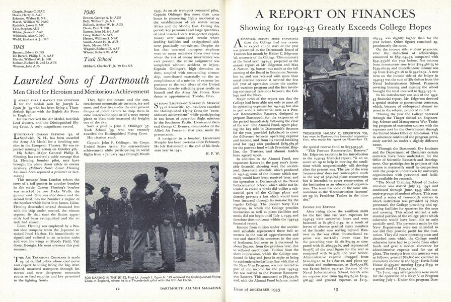 A REPORT ON FINANCES