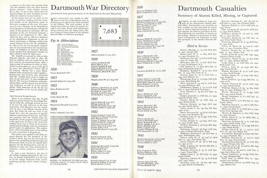 Dartmouth Casualties