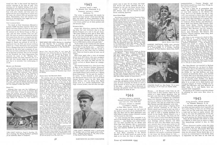 1940 | Dartmouth Alumni Magazine | November 1944