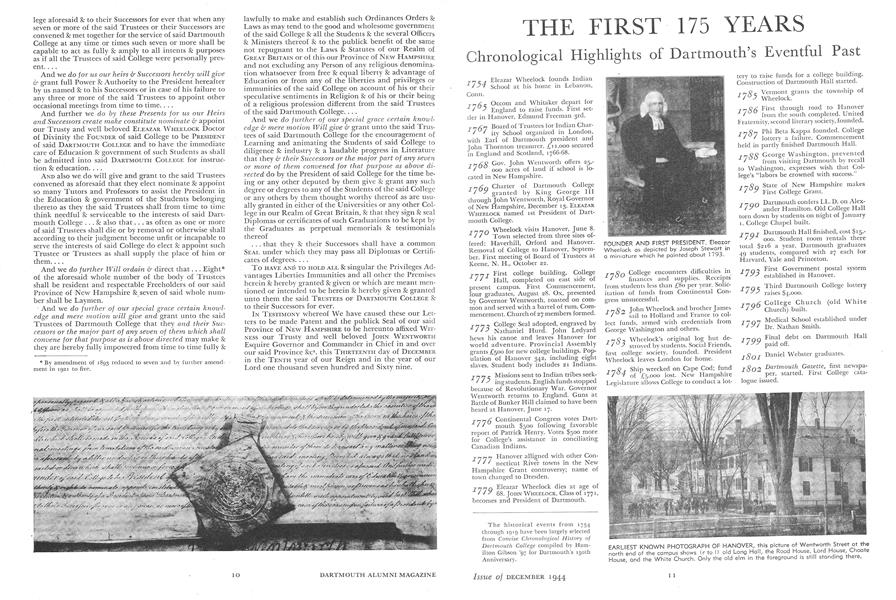 DARTMOUTH'S CHARTER