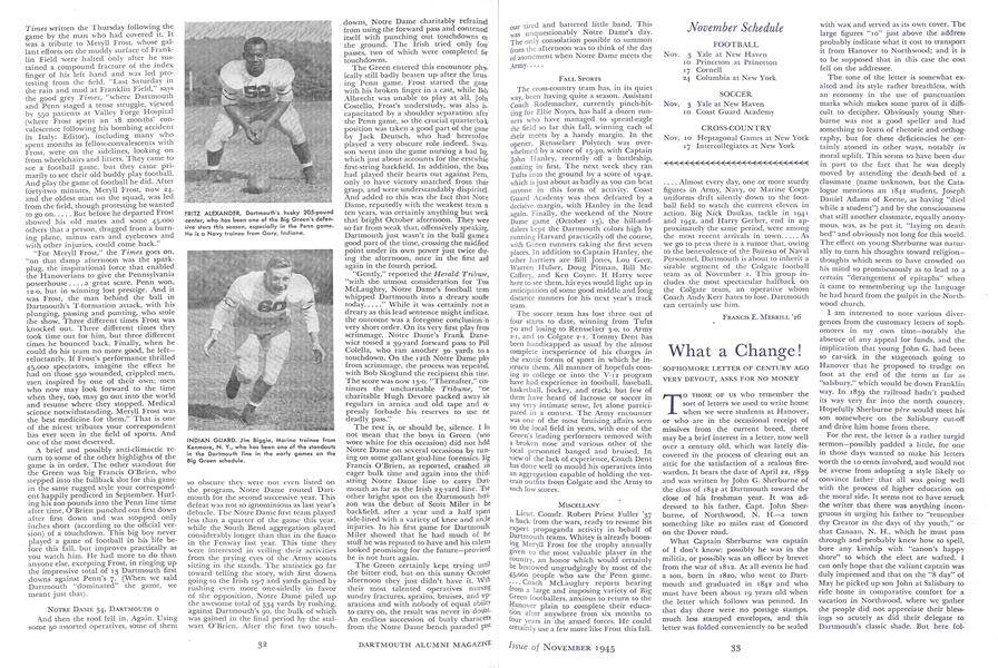HOLY CROSS 13, DARTMOUTH 6