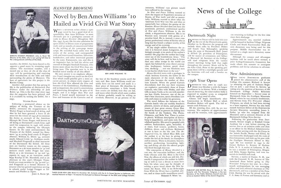 Novel by Ben Ames Williams '10 Hailed as Vivid Civil War Story