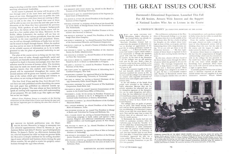 THE GREAT ISSUES COURSE