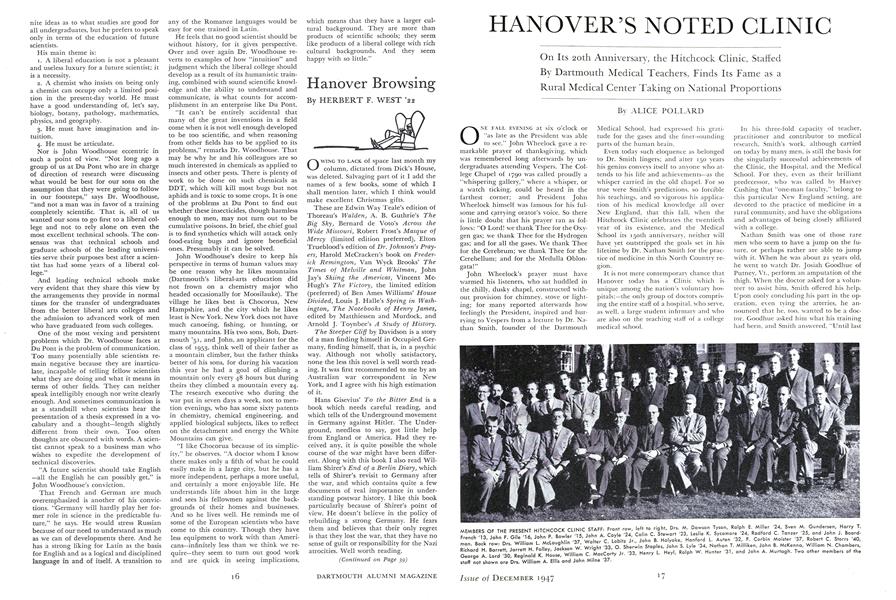 HANOVER'S NOTED CLINIC