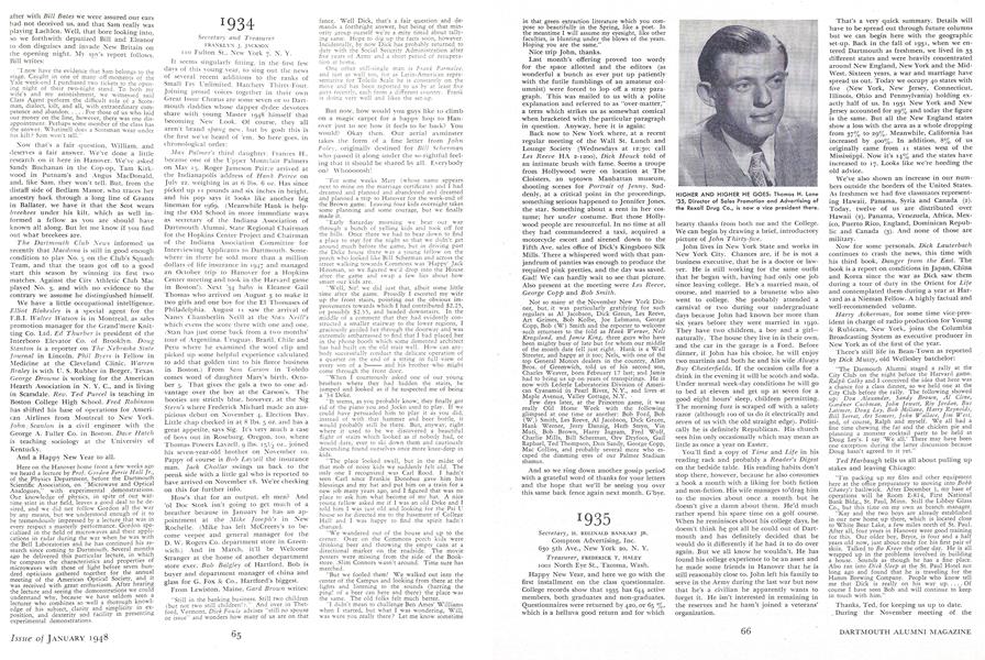 1934 | Dartmouth Alumni Magazine | January 1948