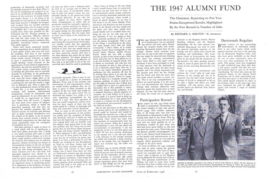 THE 1947 ALUMNI FUND