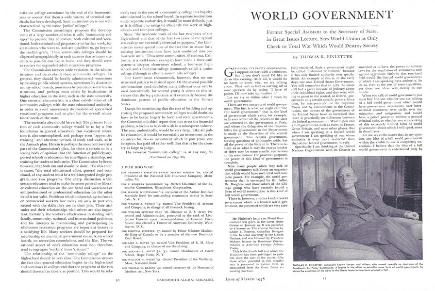 WORLD GOVERNMENT