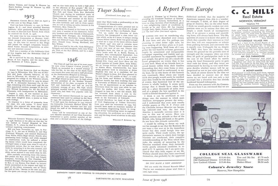 A Report From Europe
