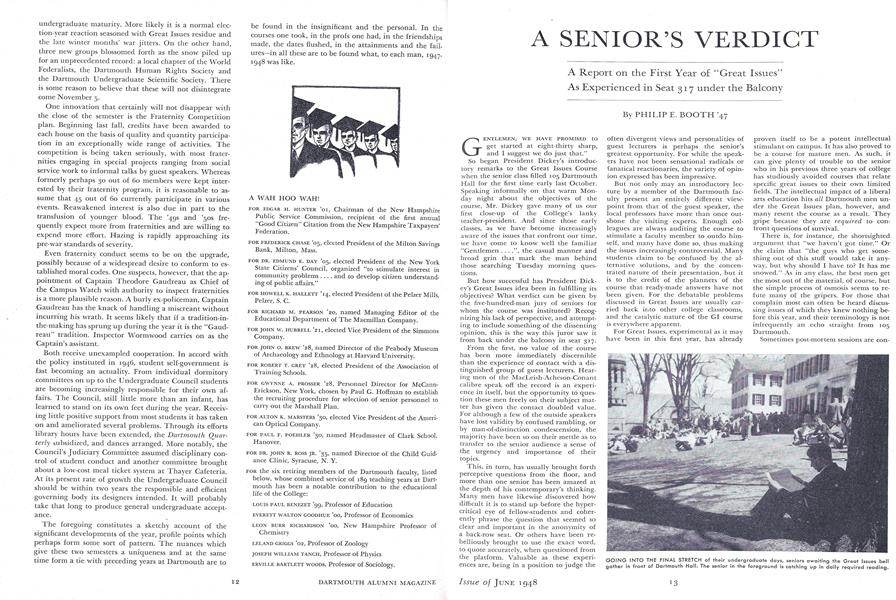 A SENIOR'S VERDICT