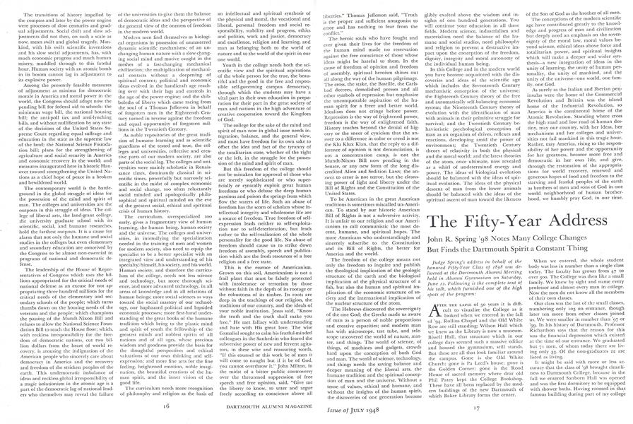 The Fifty-Year Address