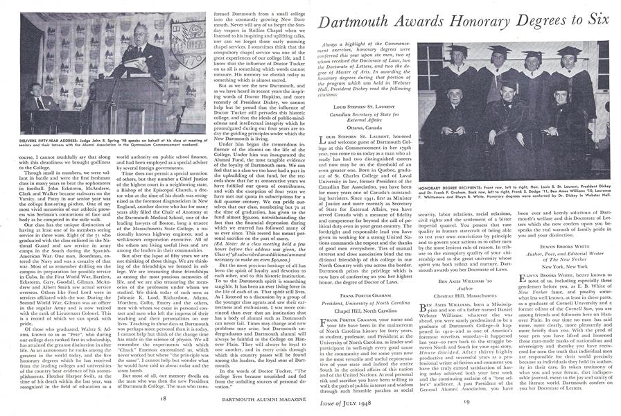 Dartmouth Awards Honorary Degrees to Six