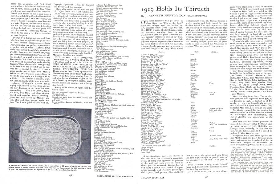 1919 Holds Its Thirtieth