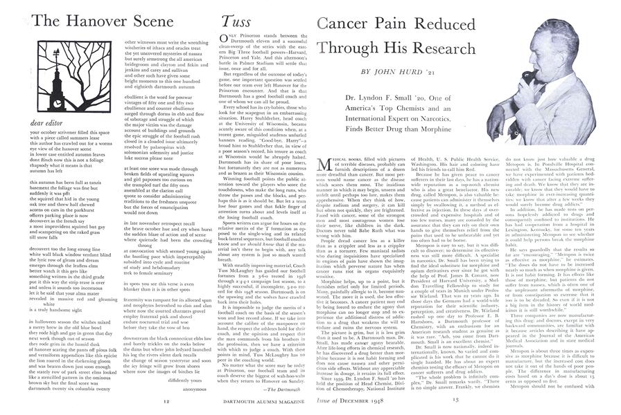 Cancer Pain Reduced Through His Research