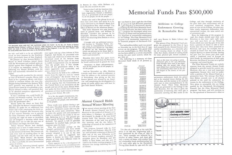 Memorial Funds Pass $500,000
