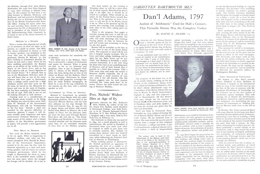 Dan'l Adams, 1797