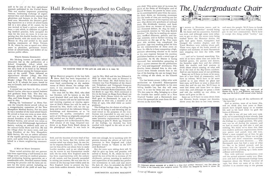 Hall Residence Bequeathed to College