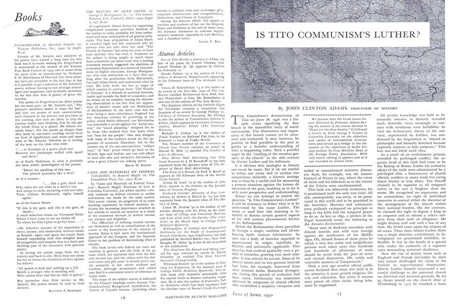IS TITO COMMUNISM'S LUTHER?