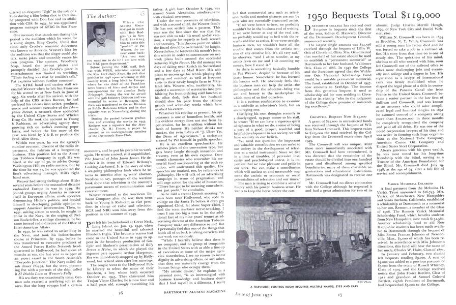 1950 Bequests Total $119,000