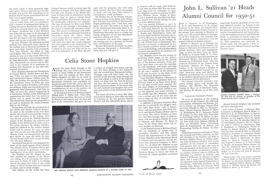 John L. Sullivan '21 Heads Alumni Council for 1950-51