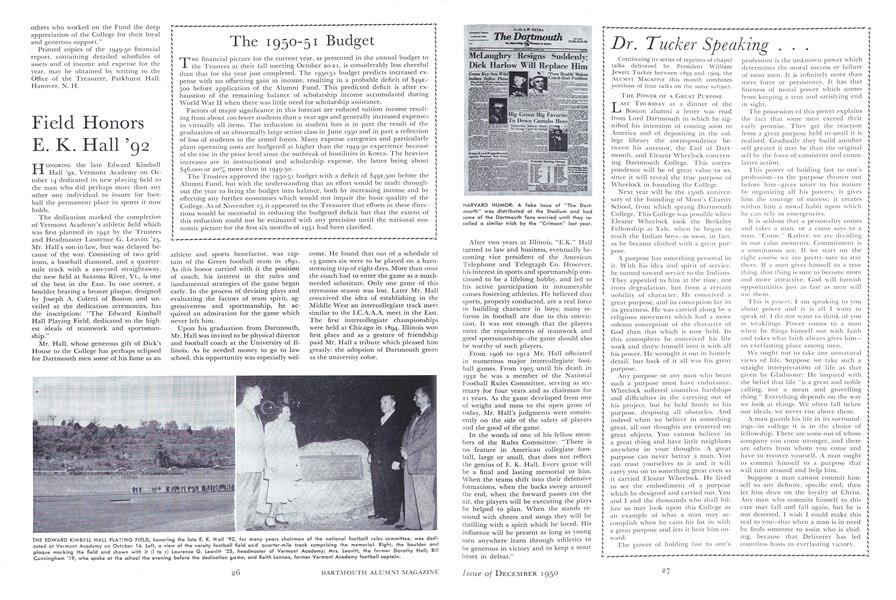 The 1950-51 Budget