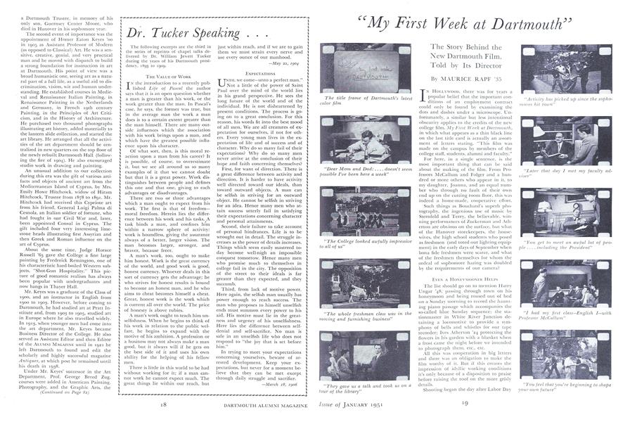 "My First Week at Dartmouth"