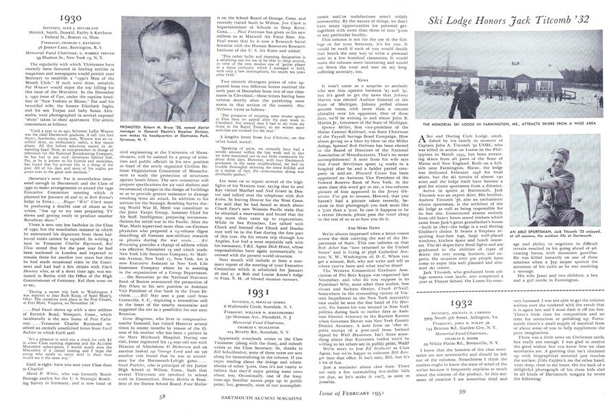 Ski Lodge Honors Jack Titcomb '32