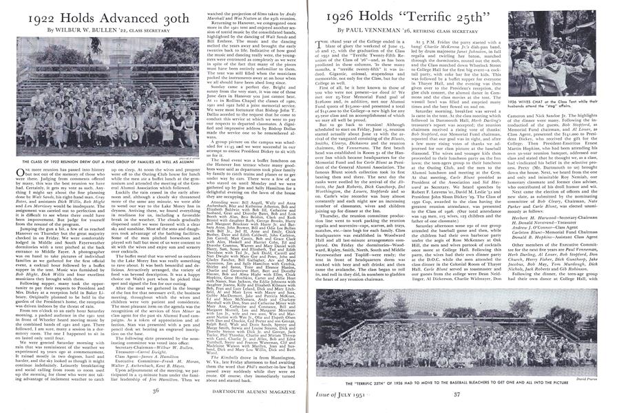 1926 Holds "Terrific 25th"