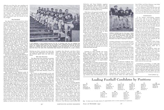The Backfield, Page: 30 - October 1951 | Dartmouth Alumni Magazine