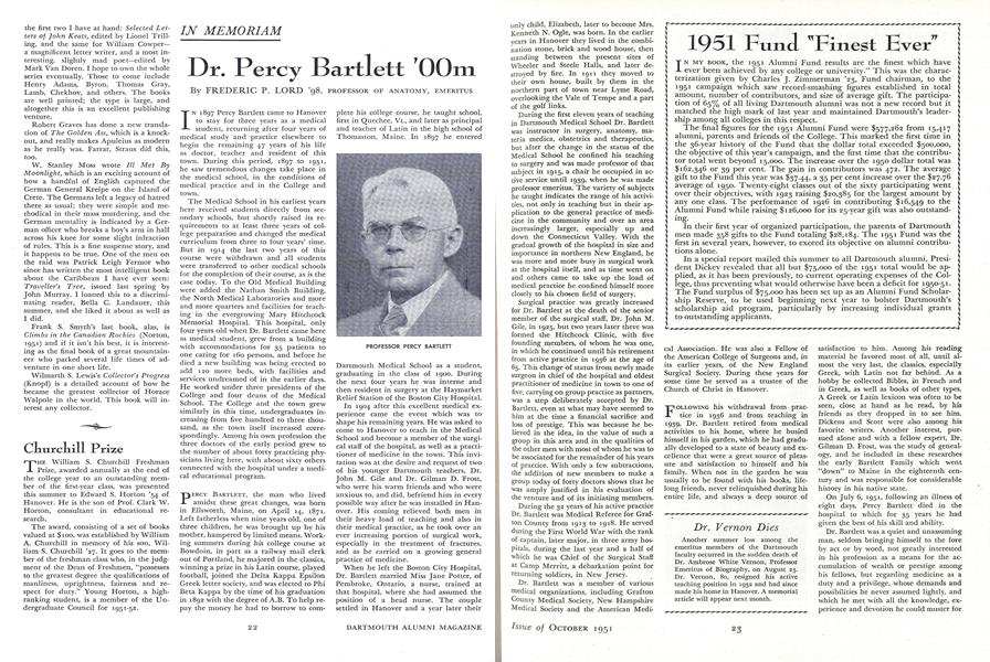 Dr. Percy Bartlett '00m