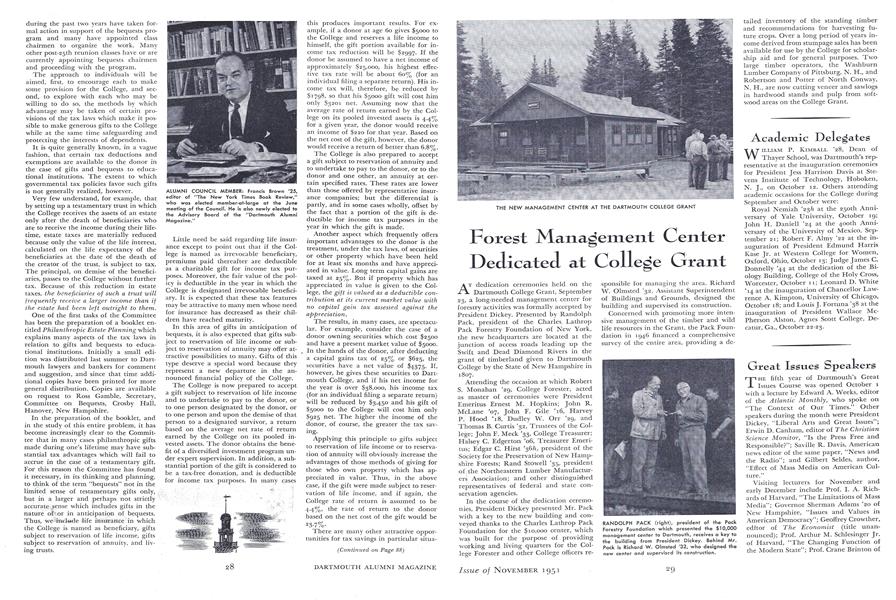 Forest Management Center Dedicated at College Grant